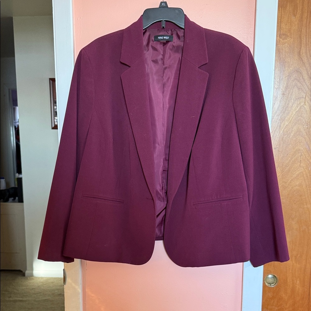 New York & Company Deep Red Blazer